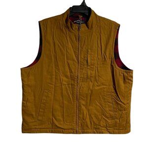 Tailor Vintage Bronze Brown Vest Mens XXL Flannel Lining Casual Outerwear